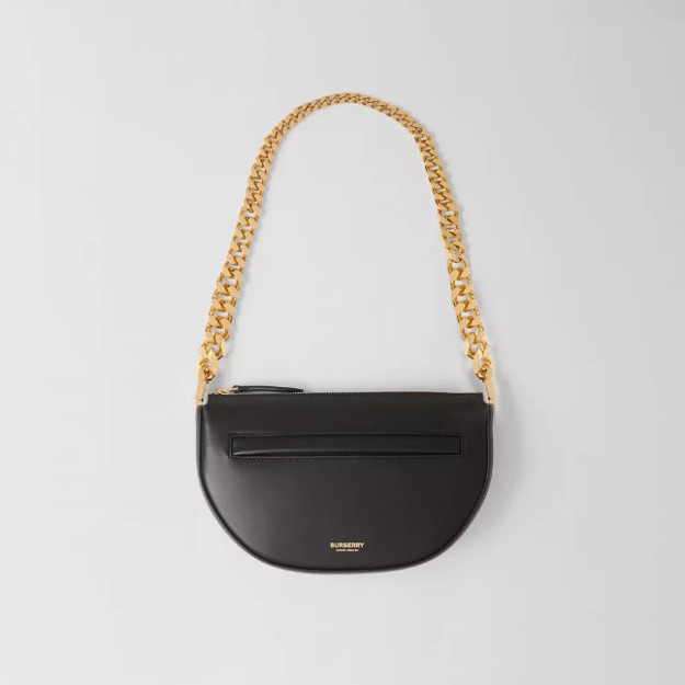 Burberry Olympia Mini Zip Leather Shoulder Bag