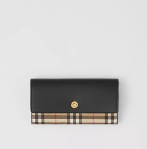 Picture of BURBERRY Vintage Check and Leather Continental Wallet