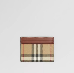 Picture of BURBERRY Vintage Check and Leather Card Case