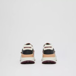 Picture of BURBERRY Check Cotton, Nylon and Leather Sneakers