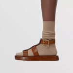Picture of BURBERRY Embossed Leather Platform Sandals