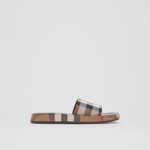 Picture of BURBERRY Check Cotton Slides