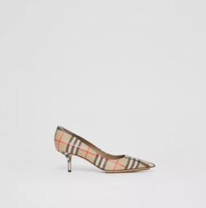 Picture of BURBERRY Vintage Check Leather Point-toe Pumps