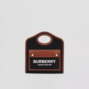 Picture of BURBERRY Technical Cotton and Leather Mini Pocket Bag
