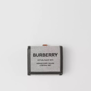 Picture of BURBERRY Horseferry Print Cotton Canvas Folding Wallet