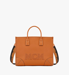 Picture of MCM Large München Tote in Spanish Calf Leather