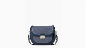 Picture of KATE SPADE Voyage Chambray Twill Large Saddle Bag