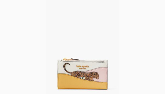 Kate spade leopard print on sale wallet