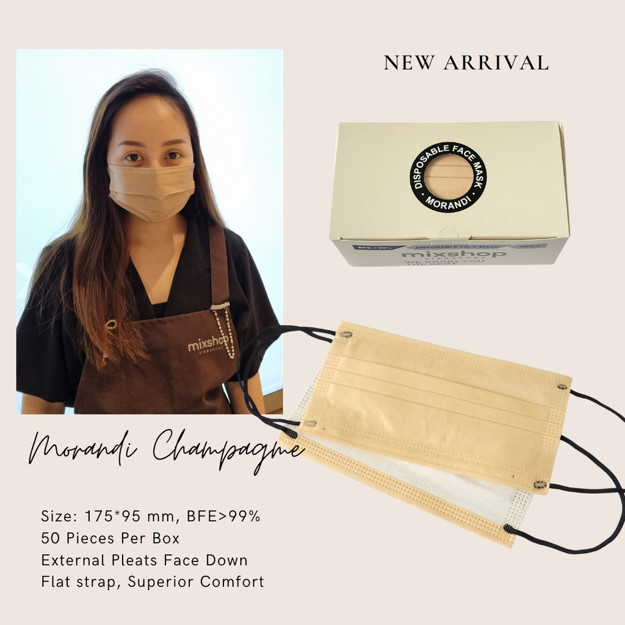 Picture of Mixshop Disposable Face Mask 3-ply Adult Morandi Champagne