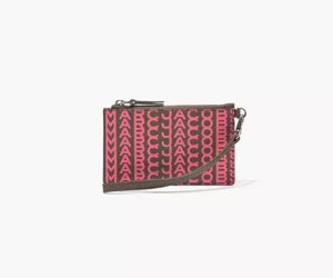 Picture of MARC JACOBS THE MONOGRAM LEATHER TOP ZIP WRISTLET