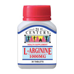 Picture of 21st Century L'Arginine 1000mg 30's