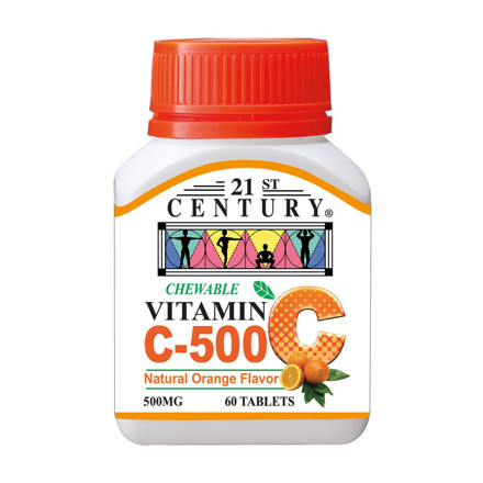 Picture of 21st Century Vitamin C 500mg Orange Chewable 60's