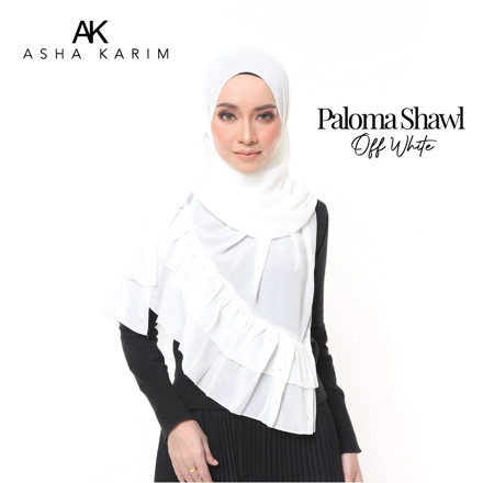 Picture of Asha Karim Paloma Shawl Off White