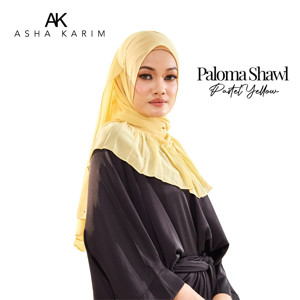 Picture of Asha Karim Paloma Shawl Pastel Yellow