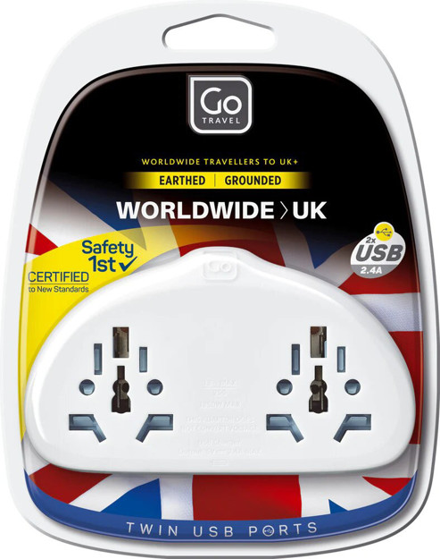 Picture of Go Travel Adapter World Duo To UK Usb
