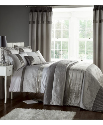 Picture of Catherine Lansfield Gatsby Silver Grey Duvet Cover