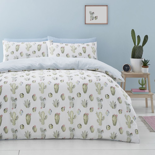 Picture of Catherine Lansfield Cactus King Duvet Set Green