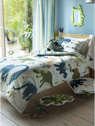 Picture of Catherine Lansfield Kids Dino Single Quiltset Multicoloured