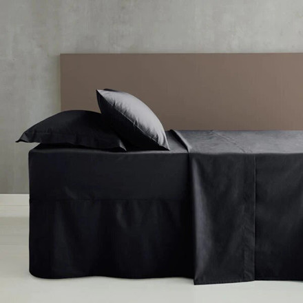 Picture of Catherine Lansfield Non Iron Percale Polycotton Single Fitted Sheet Black