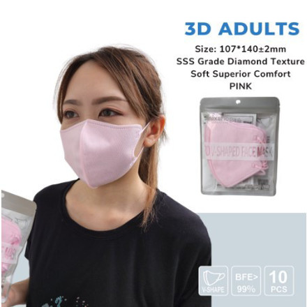 Picture of Mixshop 3D V-Shaped Mask Adult Pink