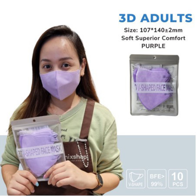 Picture of Mixshop 3D V-Shaped Mask Adult Purple