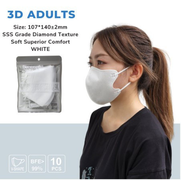 Picture of Mixshop 3D V-Shaped Mask Adult White