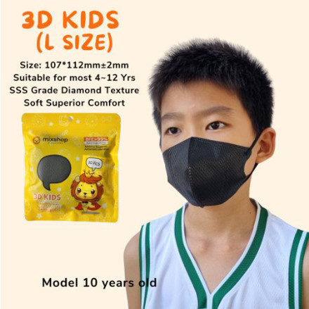 Picture of Mixshop 3D V-Shaped Mask Kids Black-Large