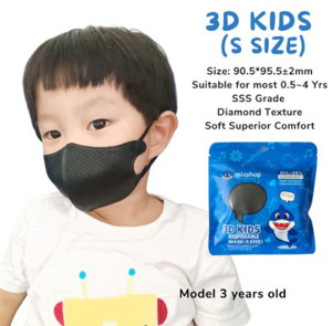 Picture of Mixshop 3D V-Shaped Mask Kids Black-Small