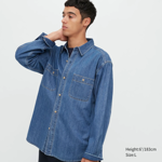 Picture of Uniqlo Denim Work Regular Fit Long Sleeve Shirt