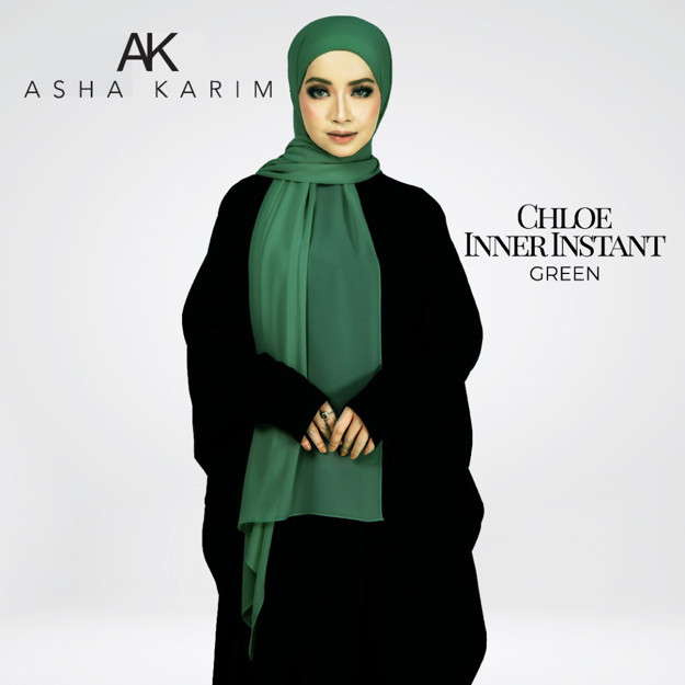 Picture of Asha Karim Chloe Inner Instant Shawl Green