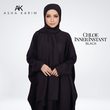 Picture of Asha Karim Chloe Inner Instant Shawl Black