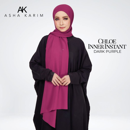 Picture of Asha Karim Chloe Inner Instant Shawl Dark Purple