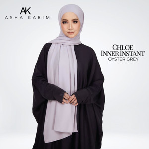Picture of Asha Karim Chloe Inner Instant Shawl Oyster Grey