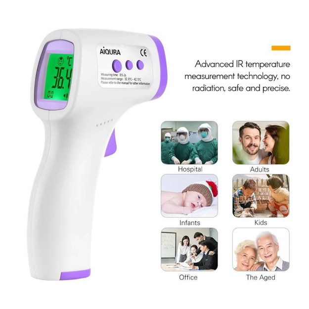 Picture of Mixshop AiQURA Non-contact Infrared Forehead Thermometer Q2-AD801