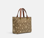 Picture of Coach Alice Satchel With Snowflake Print Khaki Gold