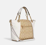 Picture of Coach Outlet Kacey Chain Satchel in Signature Canvas