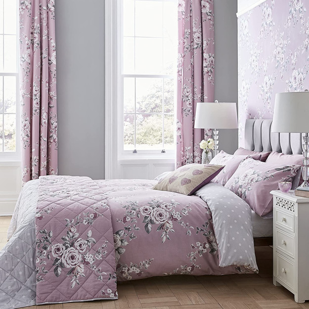 Picture of Catherine Lansfield Canterbury Duvet Cover Set Heather