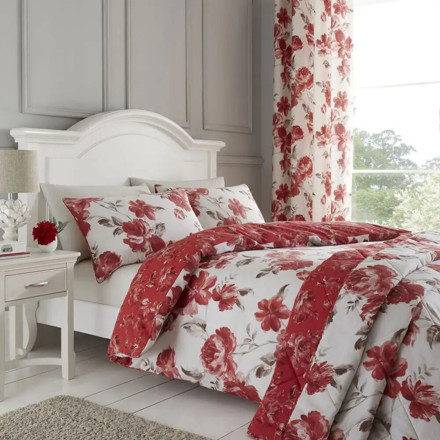 Picture of Catherine Lansfield Rich Floral Duvet Cover Set Natural