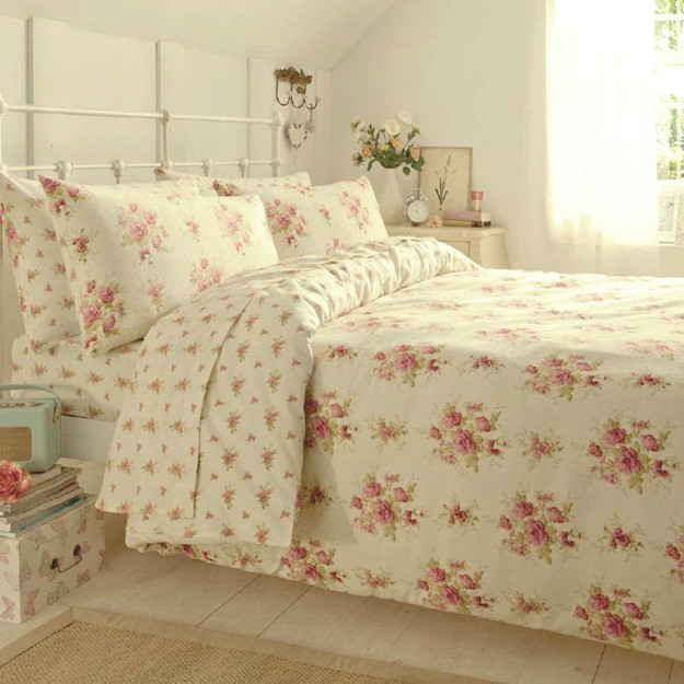 Picture of Catherine Lansfield Madelaine Ditsy Floral Single Fitted Sheet Pink