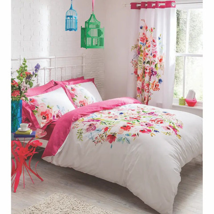 Picture of Catherine Lansfield Bright Floral SIngle Quilt Set Multi