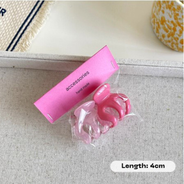 Picture of Mixshop Premium Fashion/ Duckbill Hair Clip #1410 Duo Claw - Pink