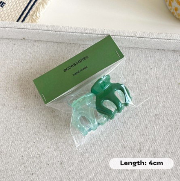 Picture of Mixshop Premium Fashion/ Duckbill Hair Clip #1409 Duo Claw - Green