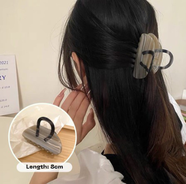 Picture of Mixshop Premium Fashion/ Duckbill Hair Clip #1427 Black Strip Clip