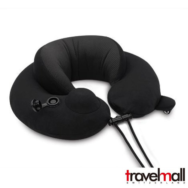 Picture of Travelmall 3in1 - Memory Foam + Pumpable & Massage Pillow, Black