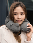 Picture of Travelmall 3D Inflatable Nursing Neck Pillow, With Patented Pump And Release System, Grey