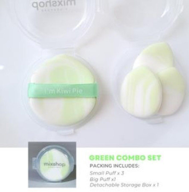 Picture of Mixshop 4 in 1 Makeup Puff Green Combo