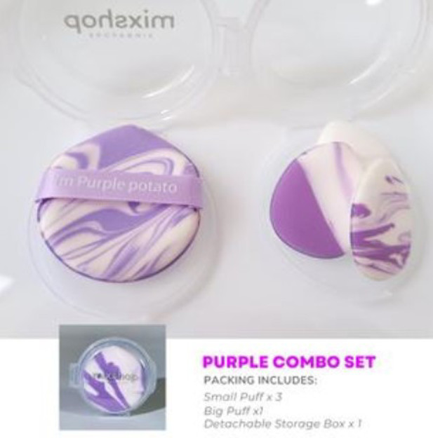 Picture of Mixshop 4 in 1 Makeup Puff Purple Combo