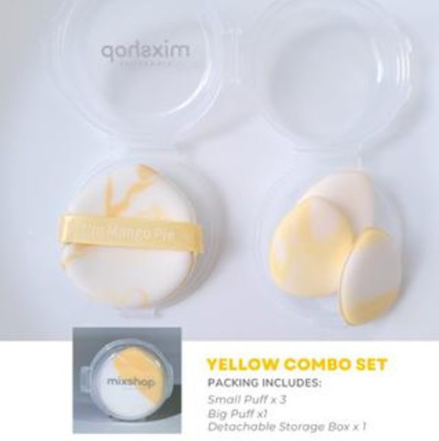 Picture of Mixshop 4 in 1 Makeup Puff Yellow Combo