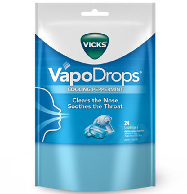 Picture of Vicks Vapodrops Cooling Peppermint 24's