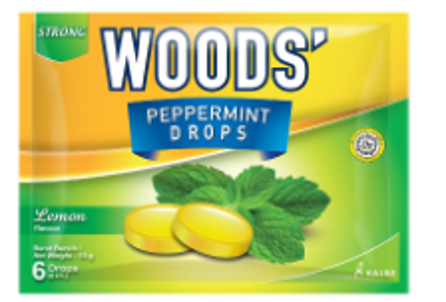 Picture of WOODS' Peppermint Drops Lemon 1 x 15's